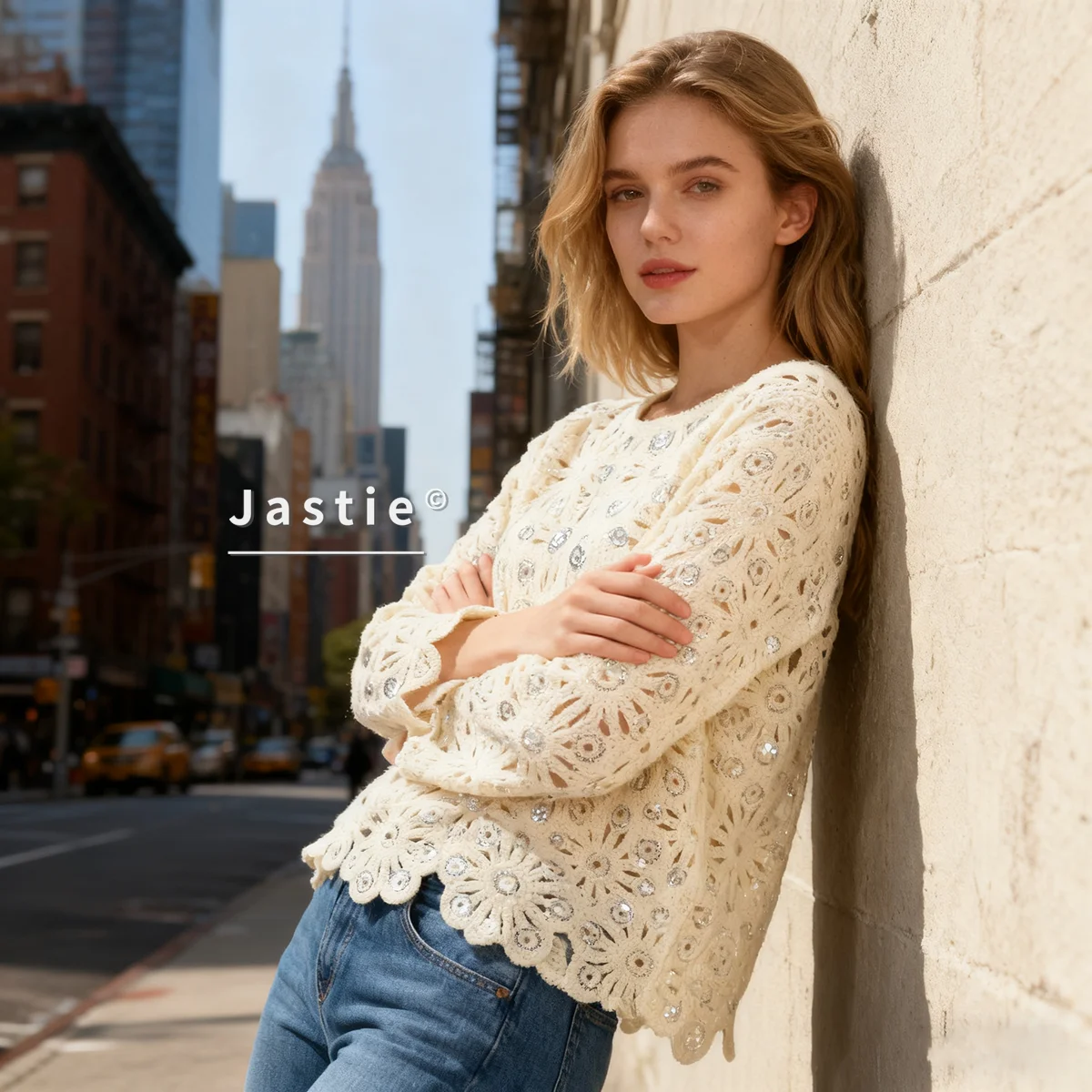 Bohemian Sequined Embroidered Pullover Sweater Tops Round Neck Long Sleeves Retro French Openwork Knitwear For Women Sweaters