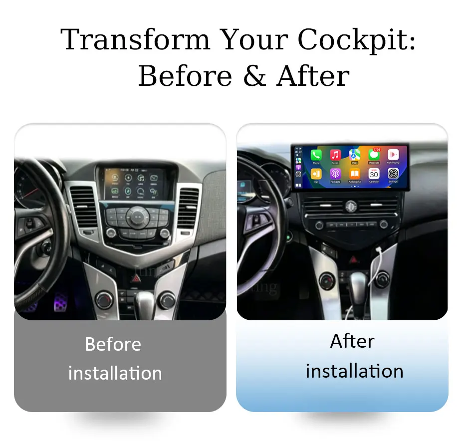 12.3 inch for Chevrolet Cruze J300 2014-2015 Android Auto Car Radio Mutimedia Player GPS Navigation Bluetooth  4G DSP WFi QLED