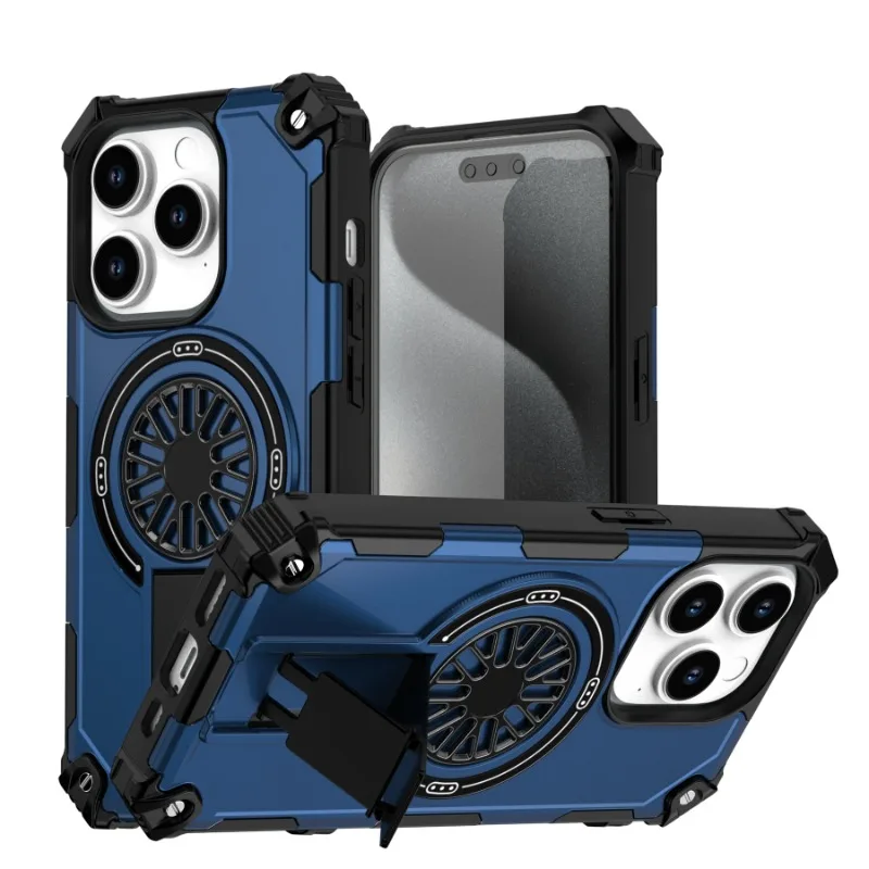 

Роскошный противоударный магнитный клейкий защитный чехол 2-в-1 для Redmi Note 14 4G5G 14Pro ProPlus с жесткой подставкой