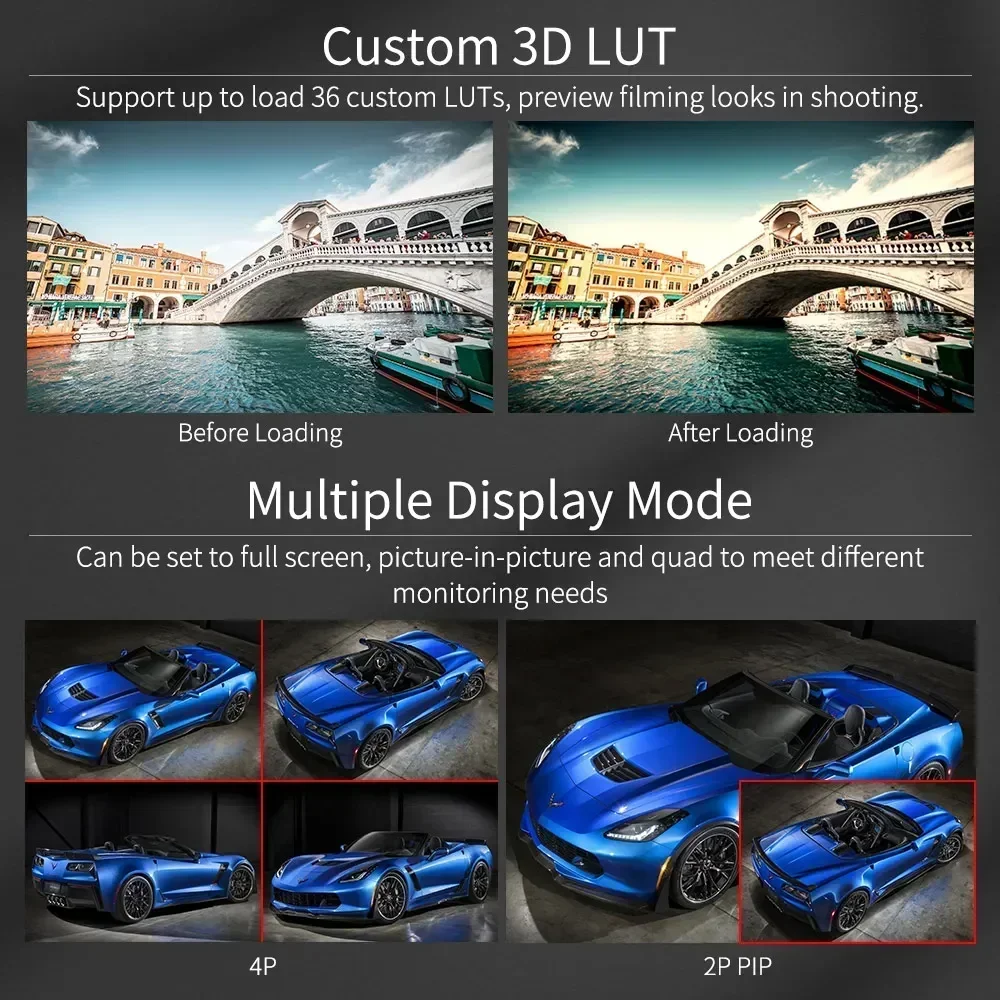 SEETEC ATEM173S 17.3" Full HD Monitor 4x3G-SDI HDMI Waveform Vector Scope Rec.709 300cd/m² Brightness