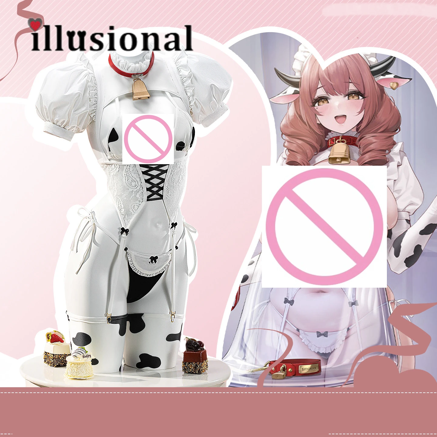

illusional Cowpens Cosplay Costume Azur Lane Sexy lingeries Hot adults maid dress Role Play Outfit