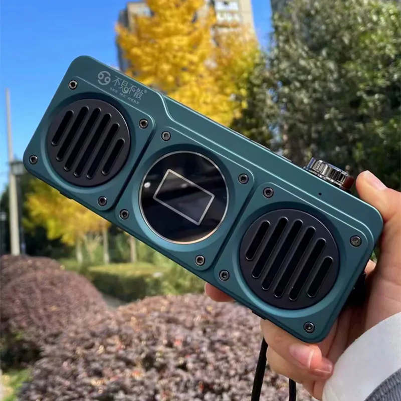 BVbarding-Écran LCD portable, haut-parleur Bluetooth, prise en charge de la radio FM, commande de chansons numériques, enregistrement d'appel HD, fente pour carte Micro SD