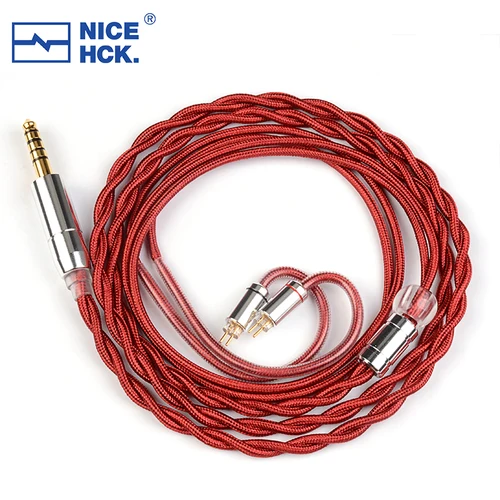 Imagen 1 del producto NICEHCK RedAg 4N Cable Coaxial de auriculares HiFi de plata pura MMCX QDC 2 pines para HOLA Zero KATO Aria LAN Cadenza tangzu fudu CHU II