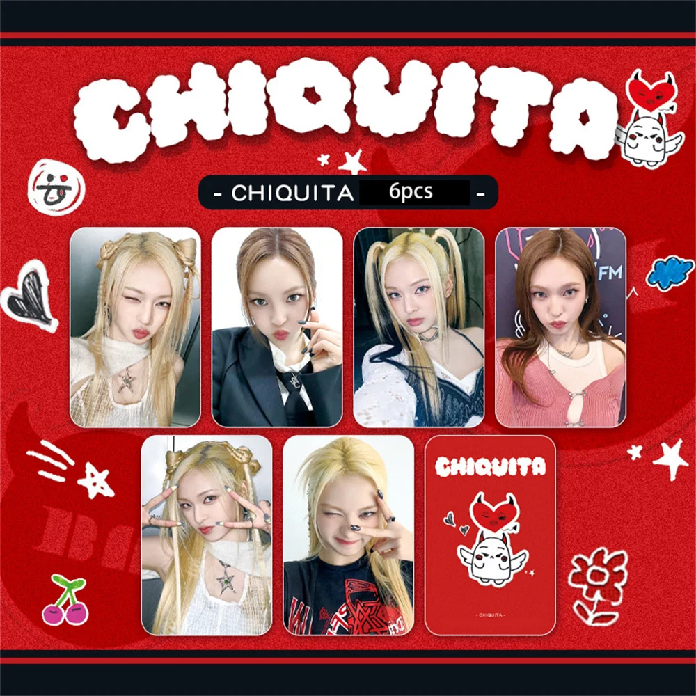 6pcs/Set Kpop BABYMONSTER Card Korean Style LOMO Card Double Sides Printing Bright Film AHYEON RORA RUKA RAMI Fans Collection