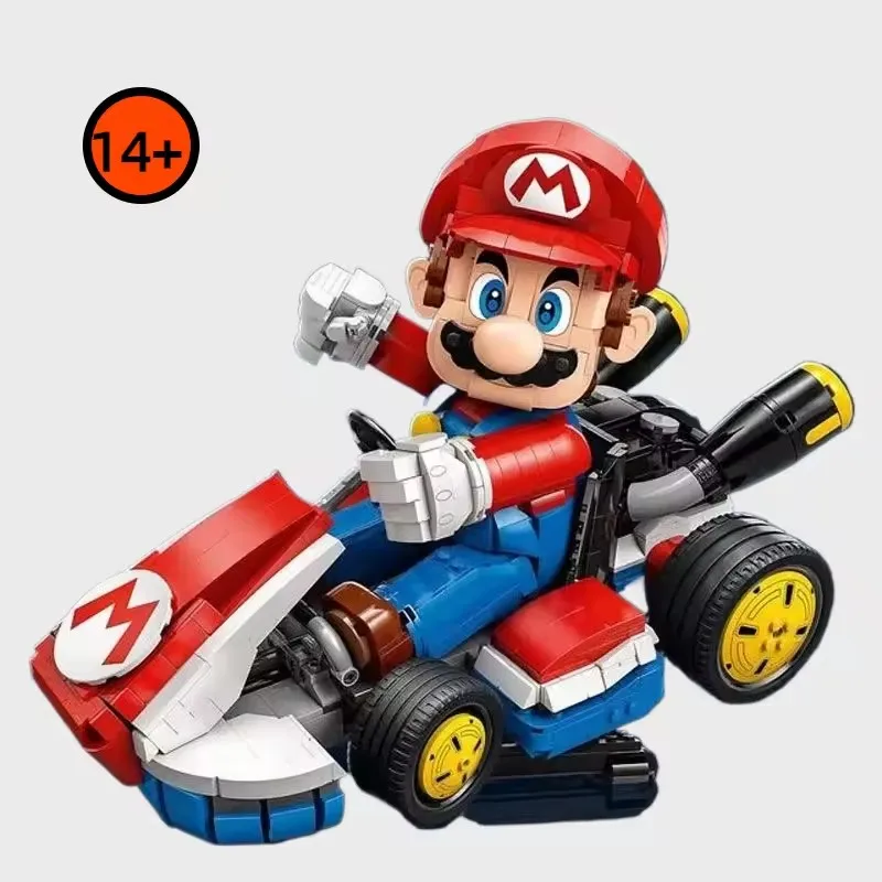 

MINISO Marioed 1972 шт. модель картинга строительные блоки классическая игра гоночный автомобиль сборка кирпичи игрушки домашний декор Рождественский подарок