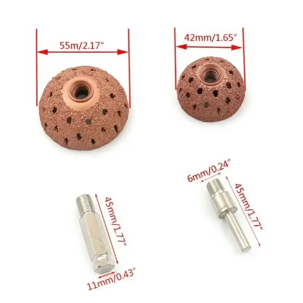 Tungsten Steel Tire Grinding Head Coarse Grit High-Speed Tire Buffing Wheel Bowl Type Hemispherical Tire Repair Tool Car Tire