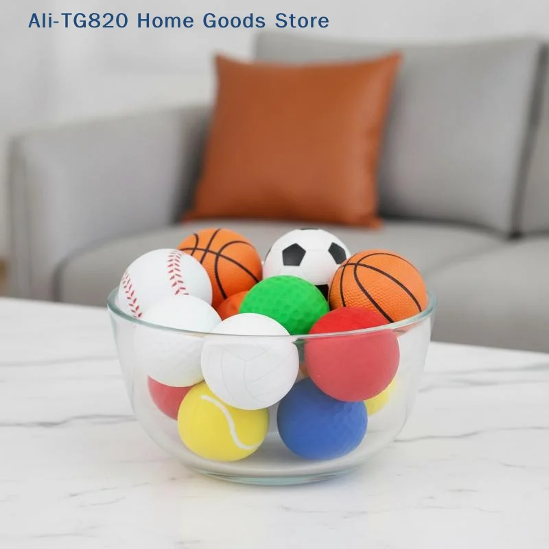 [W] 5PCS Balls Football Basketball Rugby Elastic Inflation Mini Balls Colorful Sports Outdoor Games Supplies Party Souvenirs