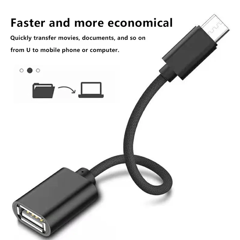 UCAOYI – câble adaptateur USB 2.0 Type C mâle vers USB 2.0 A femelle, cordon de données OTG pour Interface de Type universel, 16CM