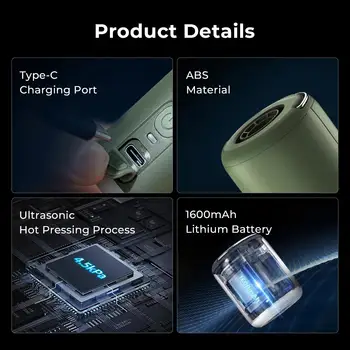 HENGDUAN 便攜式氣泵,迷你充氣泵,帶露營燈,USB-C 充電,適用於睡墊、充氣床墊、真空袋 10 最佳銷售 充氣床墊泵 - №2