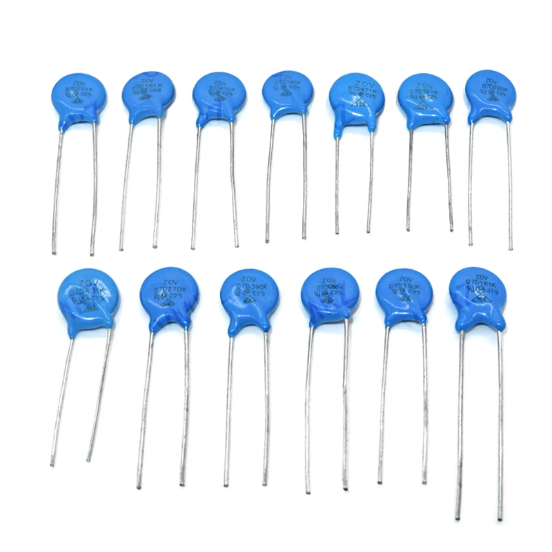 10PCS MOV Metal Oxide Varistor DIP Type 07D 10D 14D 20D Series Assorted Models for Electronic Circuit Use