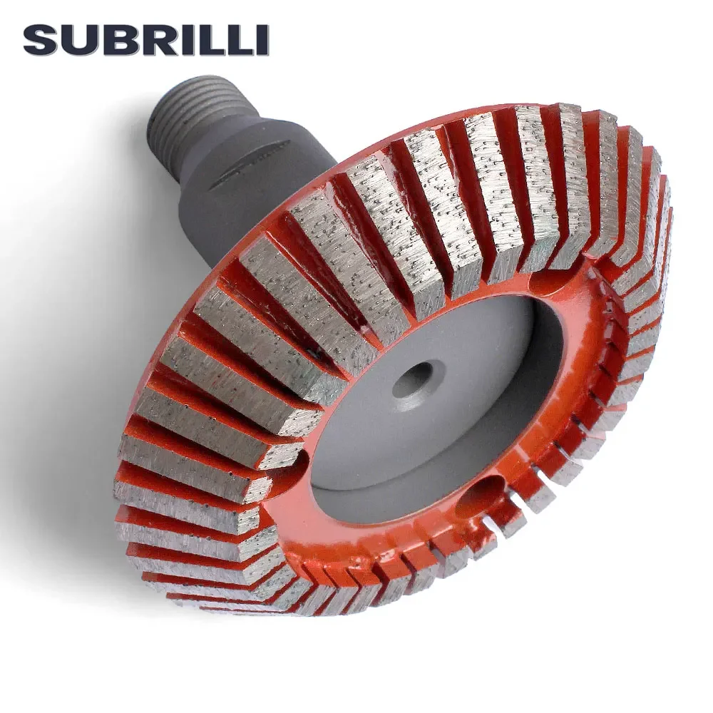 SUBRILLI Diamond CNC Grinding Wheel With 1/2 Gas Arbor For Router Machine Stone Granite Marble Edge Cutting Profiling Wheel