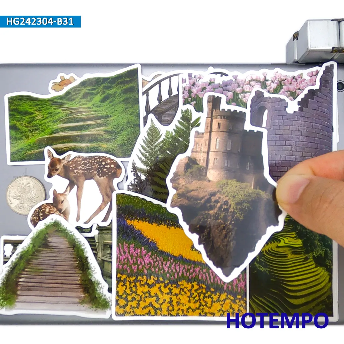 10/30Pieces Nostalgic Leisure Trip Natural Rustic Landscape Travel Stickers for Phone Scrapbook Diary Luggage Car Laptop Sticker