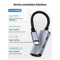 R6W--USB-C To C Converter For XREAL Nreal,Switch,Stemdeck,Thunderbird Air Plus,Huawei Vision AR Glass Type C Power Conversion,US