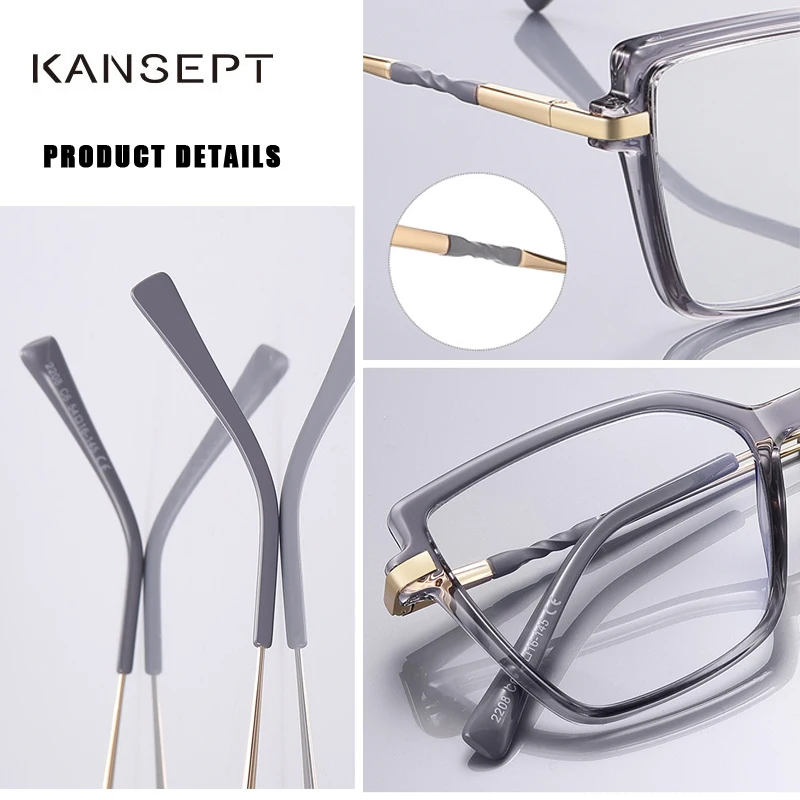 KANSEPT Simple Design Fashionable Large Frame Anti-Blue Light Glasses Women\'s Reading Glasses Customizable Prescription Eyewear