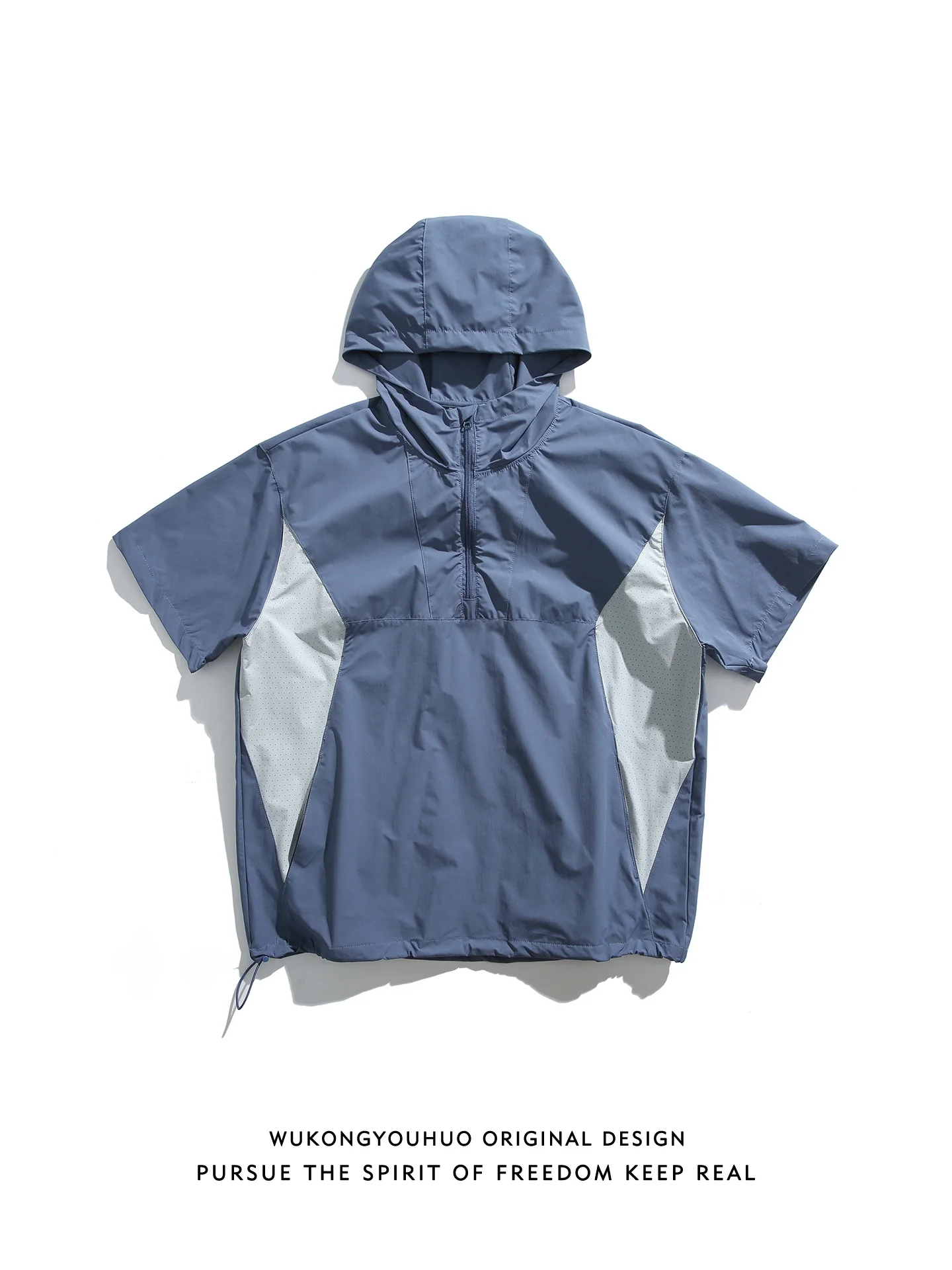 

Summer Color Blo Functionali Windbreaker Men's Loose Casual Outdoor ort Sve irt with Hood for Youth Wear And Tear ...