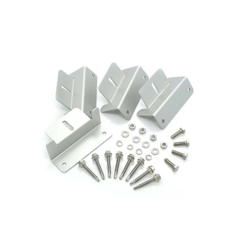 4/8x هيكل التركيب الضوئي لوحة طاقة شمسية تصاعد بين قوسين Z نوع سبائك الألومنيوم ل RV يخت قارب البحرية مانعة لتسرب الماء #4