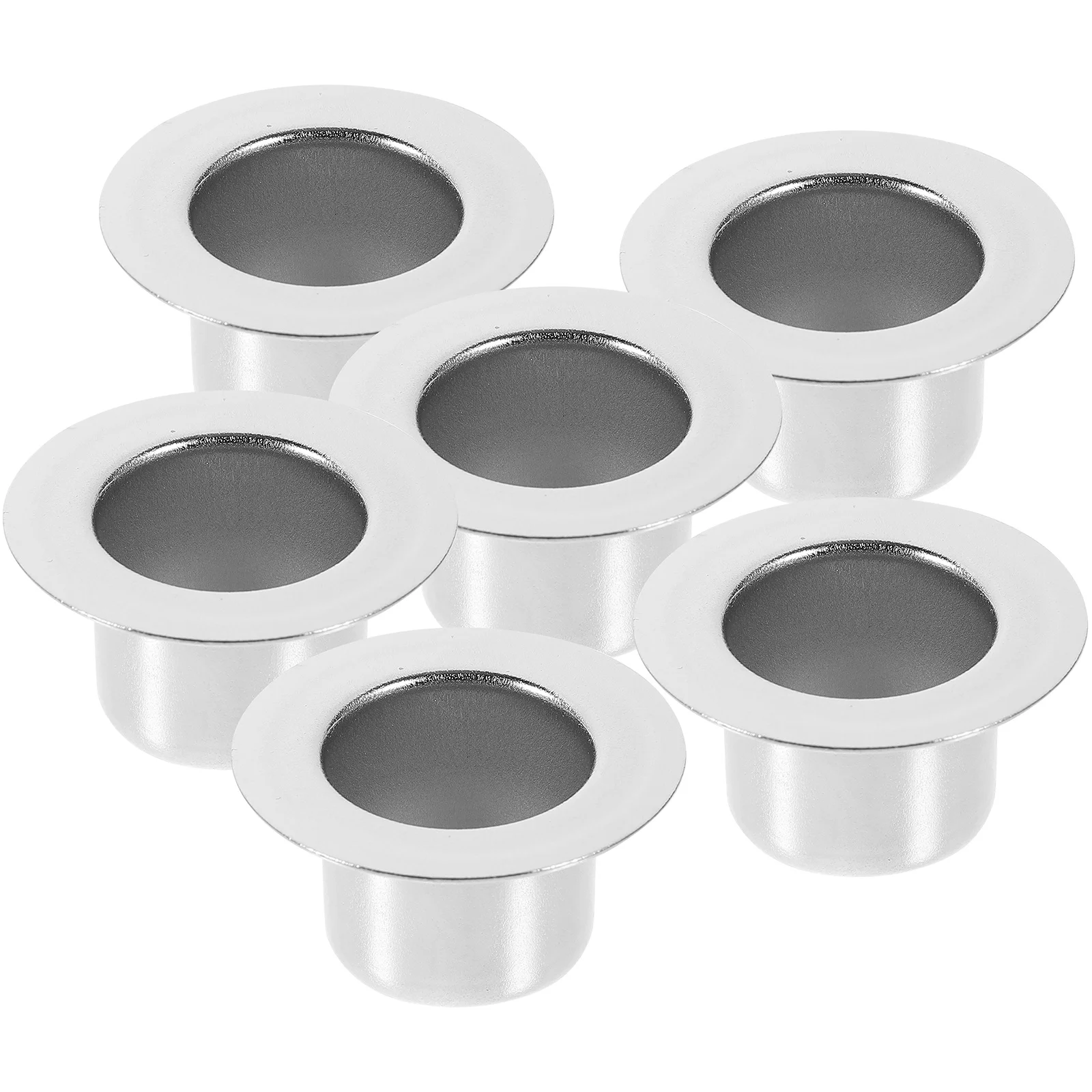 6 قطعة أصحاب الشمعدان المعدنية مقاومة للحرارة سبيكة الفن التصميم الإبداعي Tealight الحاويات المنزل منضدية حلية