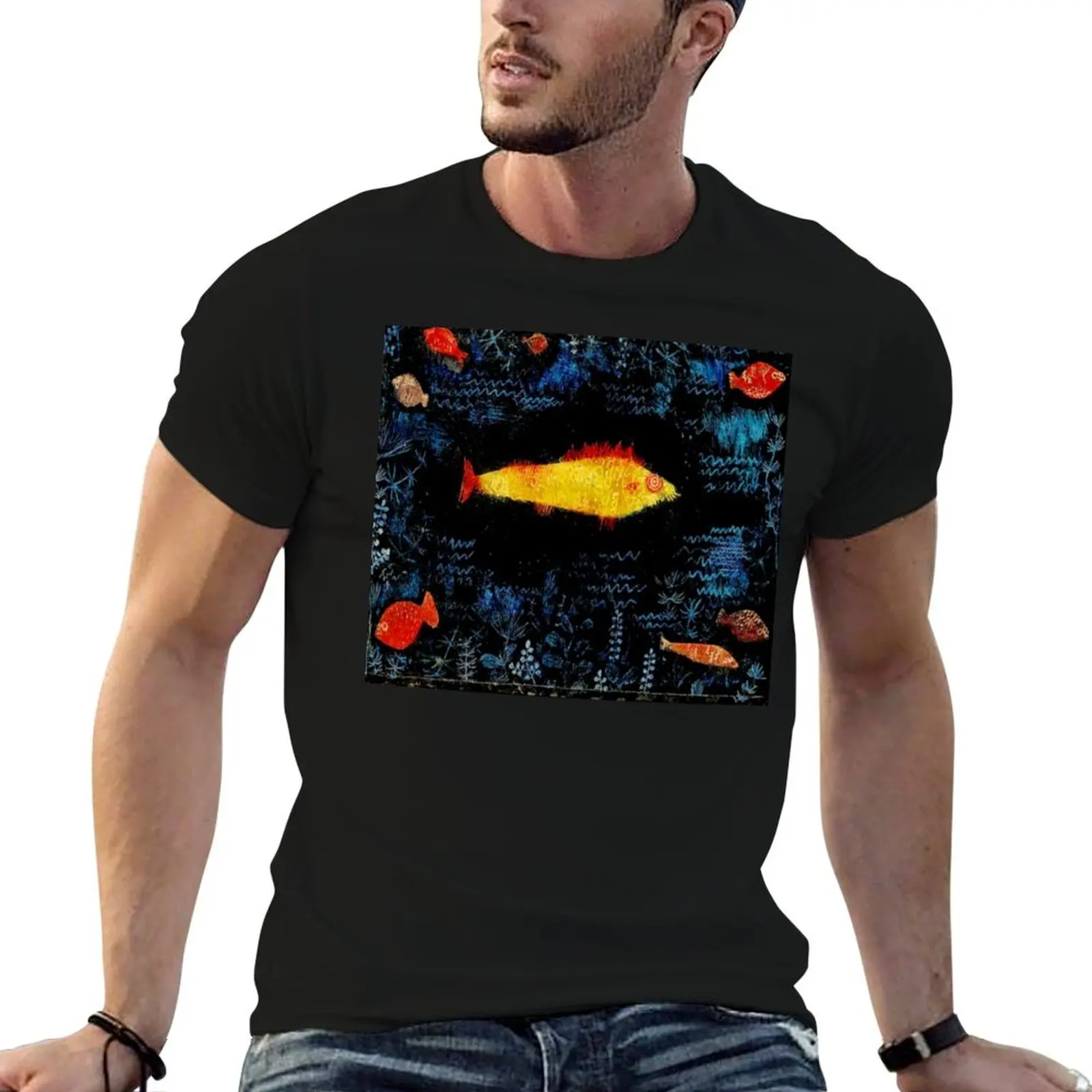 für t t Der cotton shirts The - men shirts man Klee T-Shirt Klee Goldfisch by Goldfish man 100% Paul