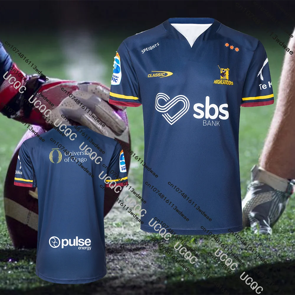 

25/26 New Super Rugby Pacific Aussie Jersey Highlanders 3D Print Breathable Rugby T-Shirts Australia Men Sports Training Jerseys