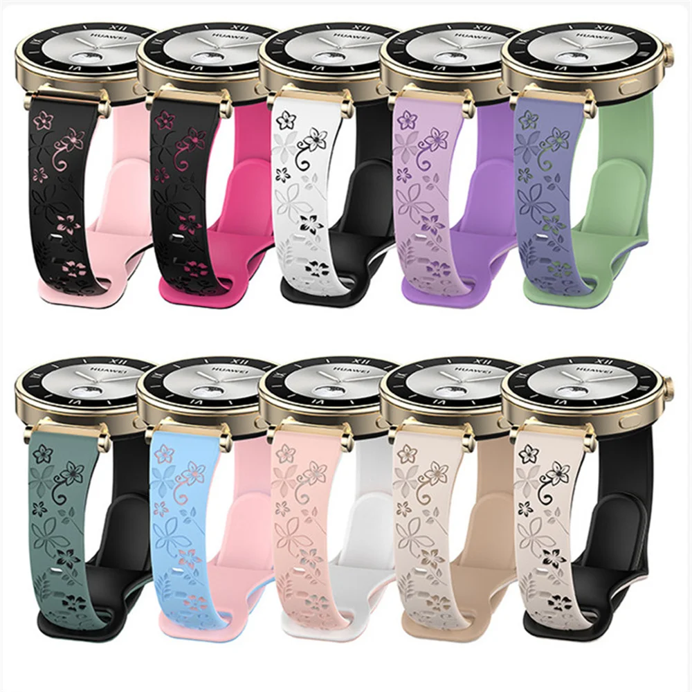 12mm 16mm 18mm 20mm 22mm universal liberação rápida silicone cores duplas pulseira de relógio cinto à prova dwaterproof água para huawei relógio gt4 pequeno pré