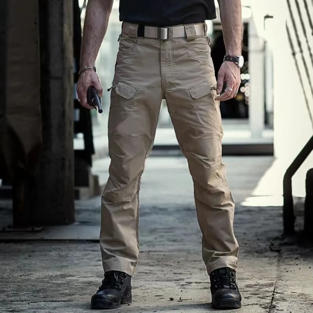 Invisible Open Crotch Outdoor Sex Tactical Trousers Men's Multi-Pocket Military Pants Casual Cargo Straight Training Pant