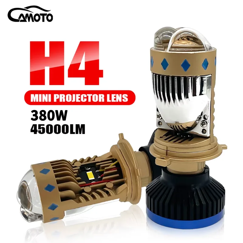 CAMOTO High 380W  Led Bulbs 4300K LED H4/9003/HB2 Hi/Lo 140W Led Double Copper Tube Fog Light 2PCS