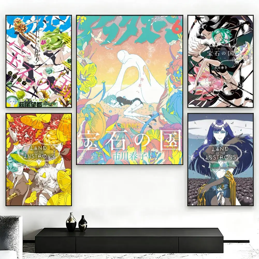 Anime Land of the LustrousS Poster Poster Nordic HD Self-Adhesive Wall Sticker Home Café Bedroom Living Room Art Decor Gift