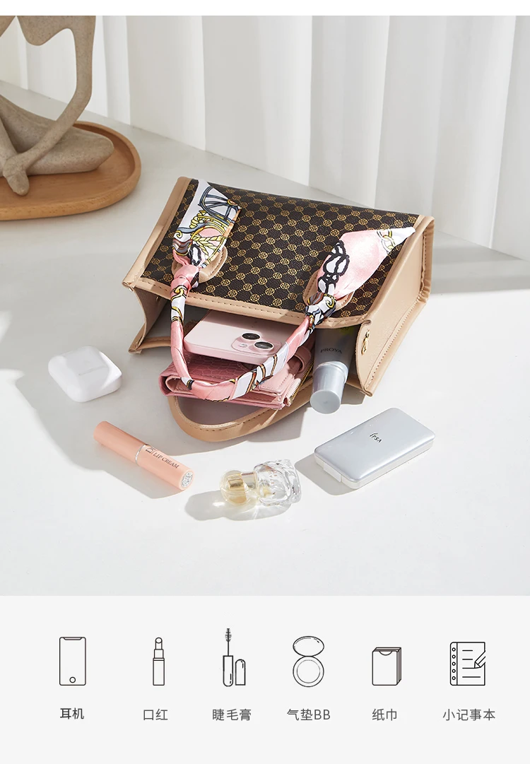 PU-Leder Casual Crossbody-Taschen für Damen Luxus Designer Handtasche Große Kapazität Reise-Schultertasche Sac – Detail 9
