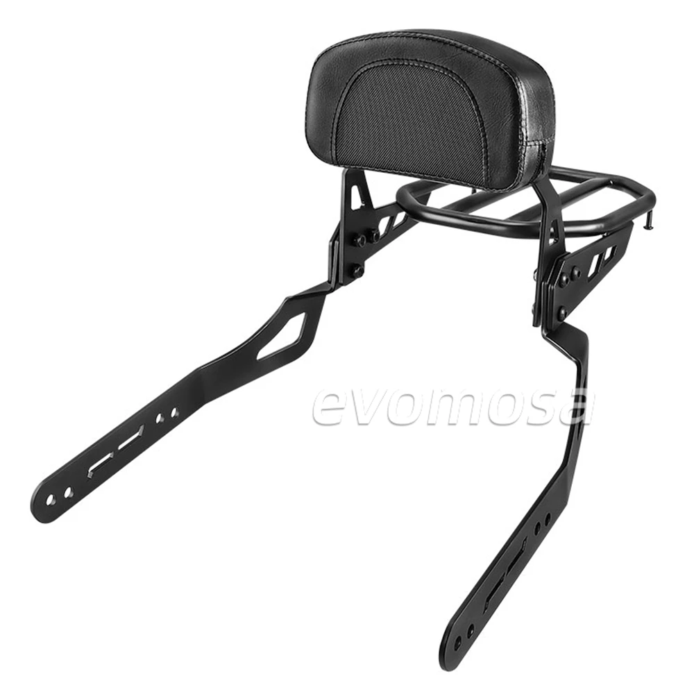 For Kawasaki Eliminator 500 Motorcycle Black Sissy Bar Detachable Backrest Rear Passenger Sissy Bar Luggage Rack Rear Carrier