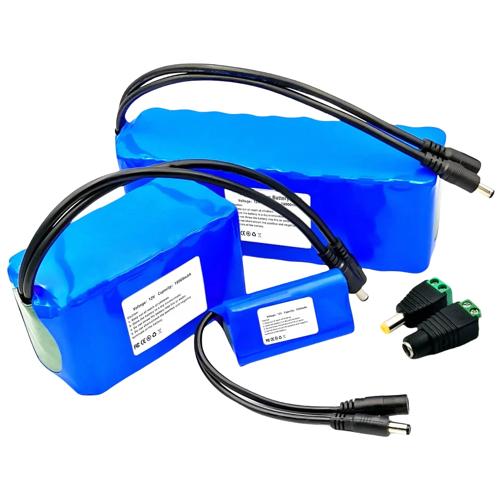 Rechargeable 18650 Battery Pack 12V 27000mAh Safe Long-Lasting for Outdoor Gadgets/Electronic Devices