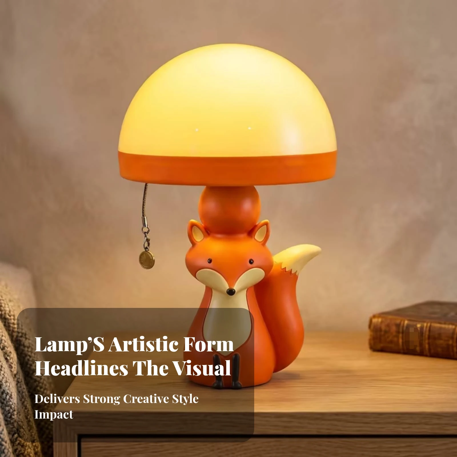 Rounded Shade Warm Light Home Decor Animal-Shaped-Shaped Table Lamp Decorative Ambient Dome Table Lamp