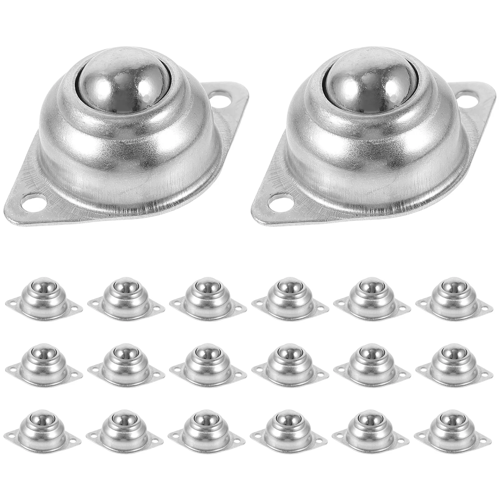 20 Pcs Universal Degree Wheels Rollers Furniture Replacement Caster Transfer Steel Bearing