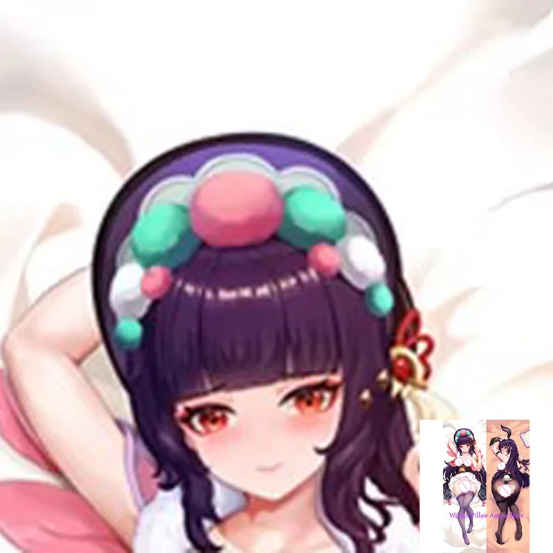 

Dakimakura Anime Pillow Cover Yun Jin Double Sided Print Life-size Halloween Christmas Decoration