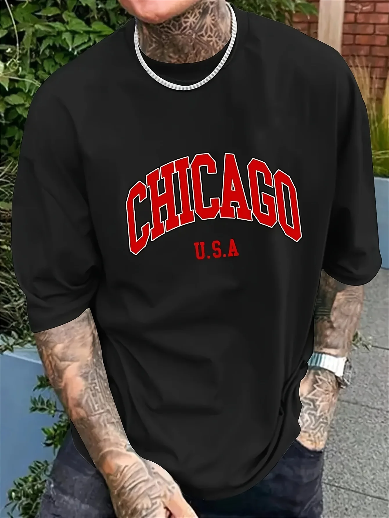 

2025 Summer New Men's T-shirt Casual and fashionable letter print Outdoor street men's T-shirt