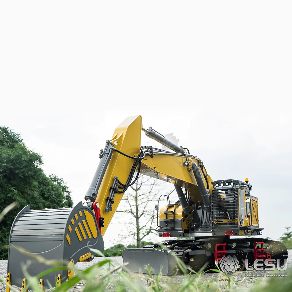 Lesu-油圧ショベルビルディングブロックセットAoue-ET35 rc,黒いトラック制御建設車,金属,pl18evlite,th22752,1, 14