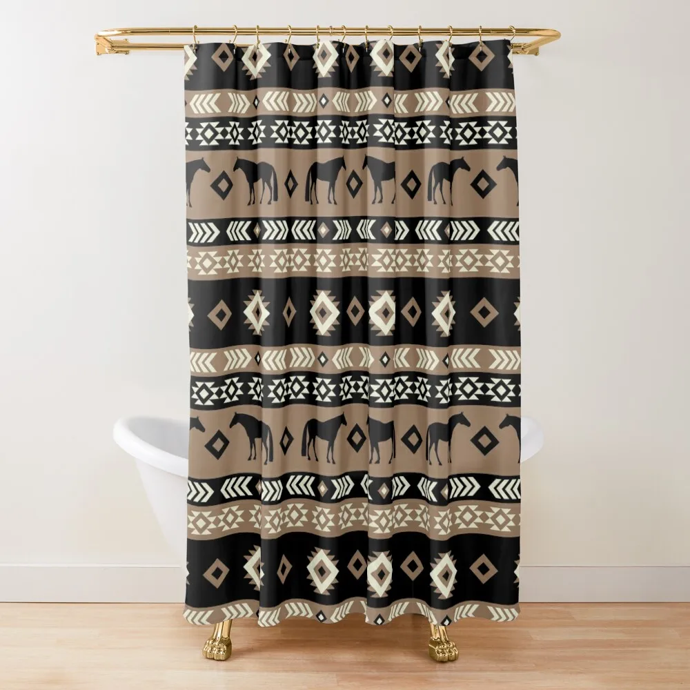 

Tribal Horse Pattern Shower Curtain For Bathrooms Shower Bath Anime Shower For The Bathroom Curtain