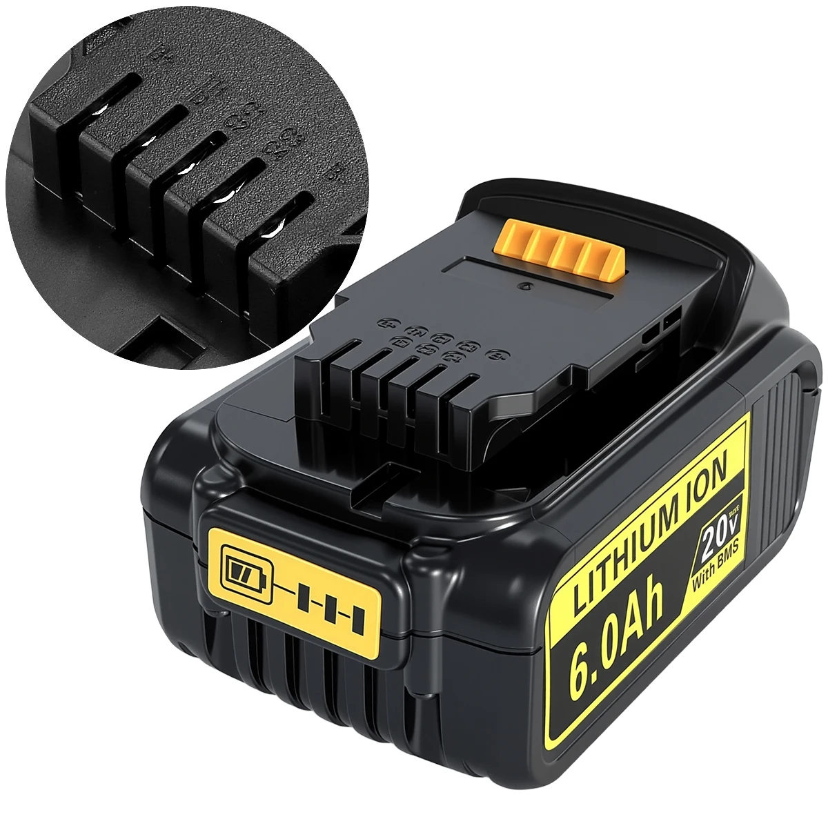 Pro DeWalt 18V aku nářadí 6,0 Ah DCB200 DCB184 DCB181 Náhradní lithium-iontová baterie pro DeWalt MAX XR elektrické nářadí lithiová baterie - náhled 6