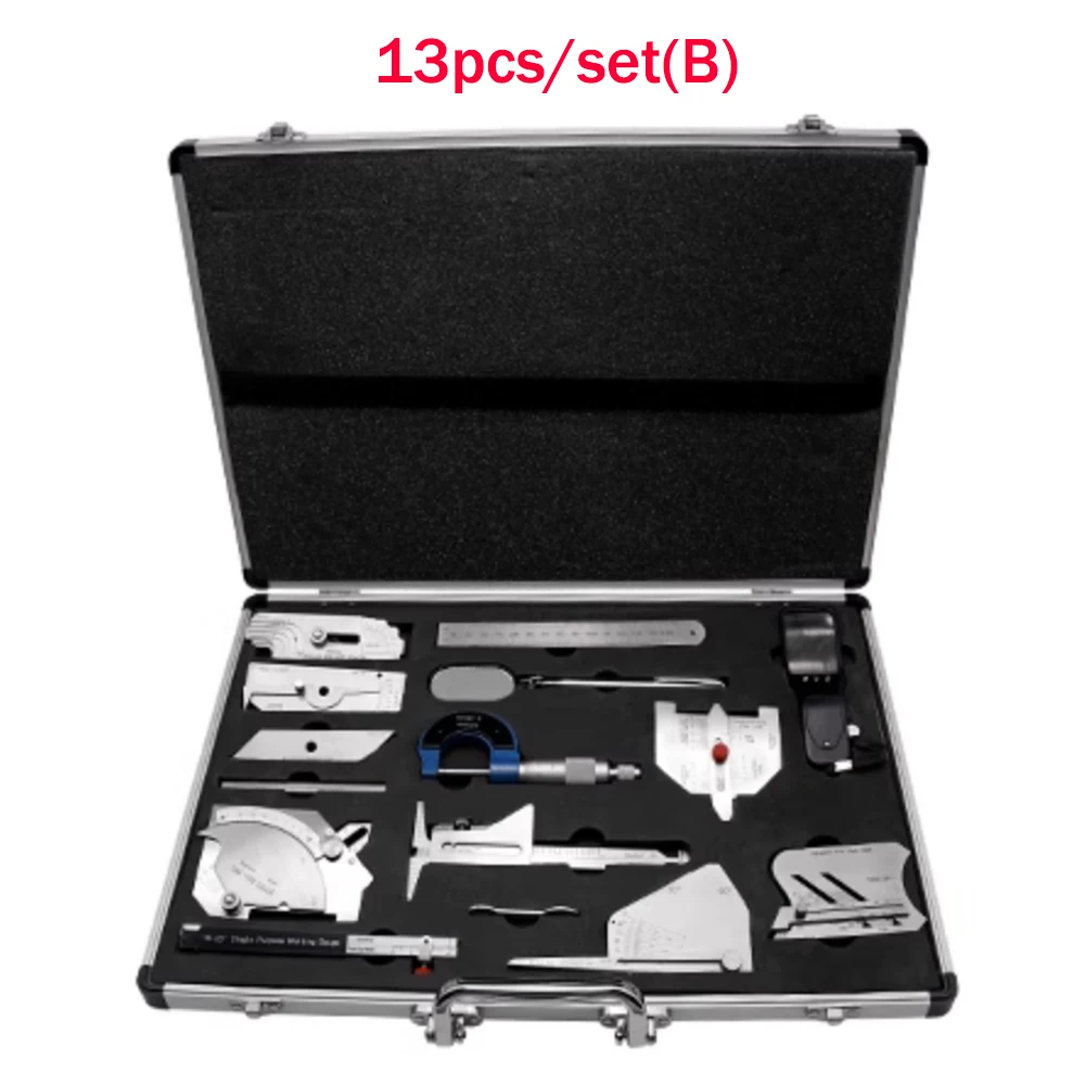 Imagem -04 - Soldagem Medida Medida Kits Inspeção Régua de Solda Combine Suit Gage 16 Pcs Aço Inoxidável