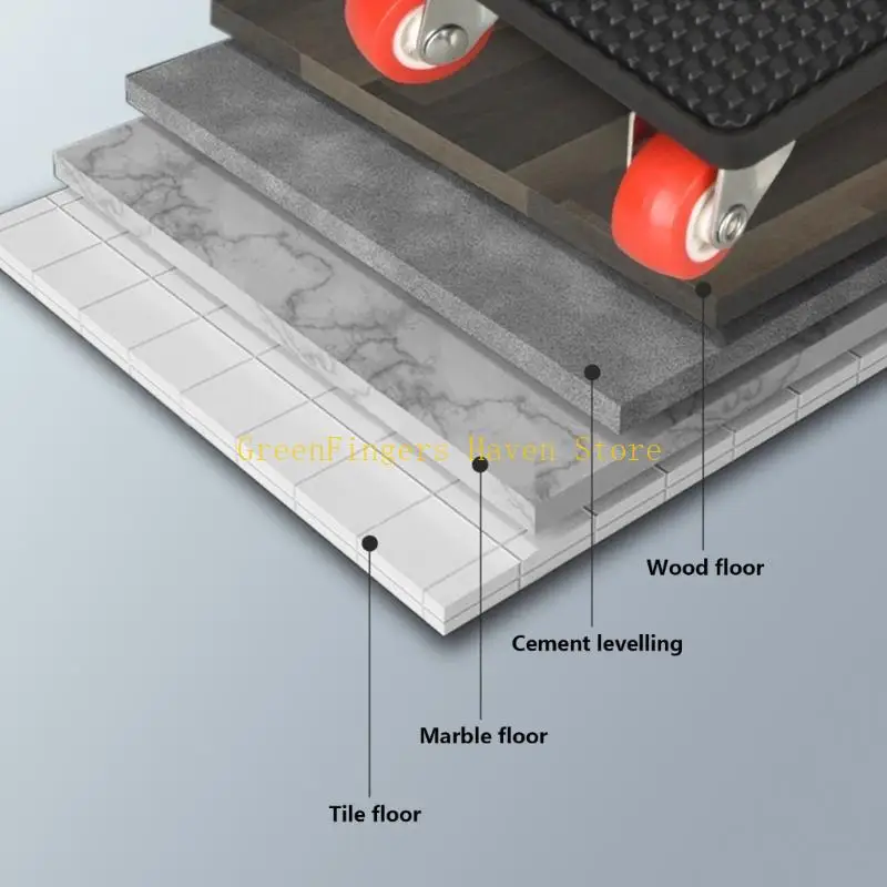 مجموعة نقل الأثاث والأجهزة F68D مع عجلة انزلاقية سهلة، وإدارة مساحة بدون ضوضاء بسعة 500 كجم للاستخدام المنزلي والمكاتب #2