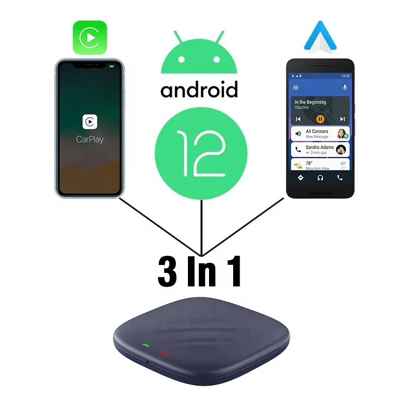 

Wired To Wireless Carplay Android Auto Dongle With Android 12 Video Streaming Magic Box Carplay AI Box