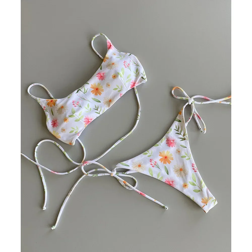 

Push Up Bikini Sexy Swimsuit Women Swimwear 2025 Bikini Set Bandeau Beachwear Bathing Suit Brazilian Print Biquini Female