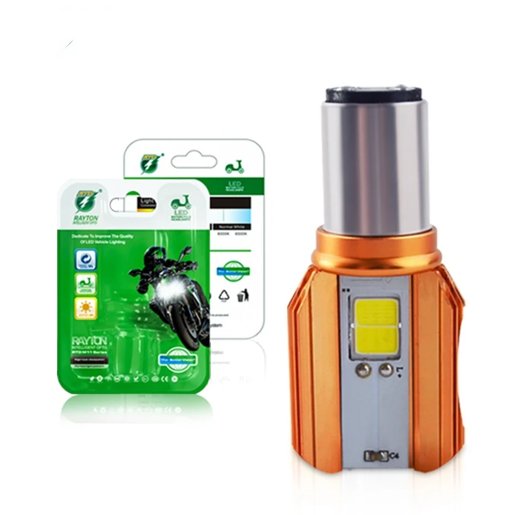 Plug & play-faro LED Ba20d para motocicleta, bombilla de luz de 20W, 2000lm, S2, H6, Scooter, 6000K, blanco, 12v