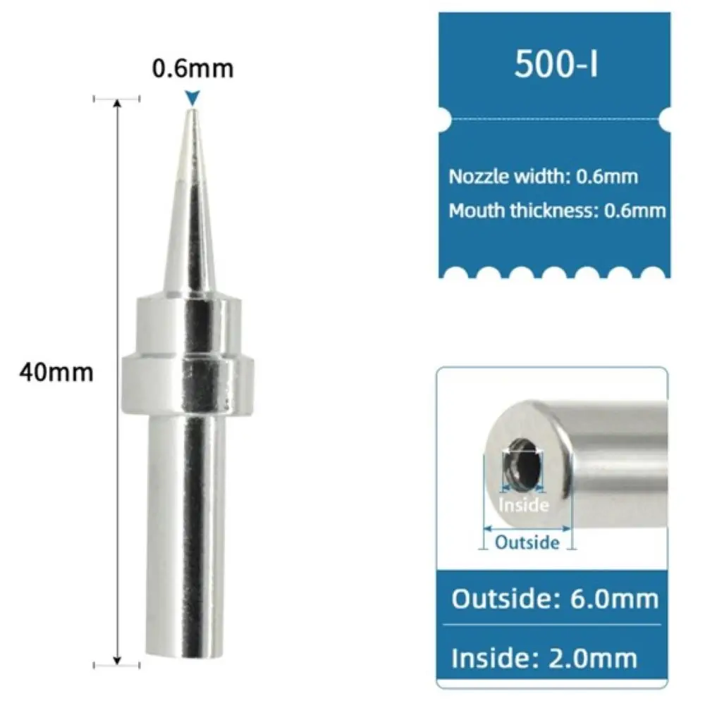 Puntas de soldador de Punta QUICK universal Serie 500, adecuado para Estación de soldadura de alta frecuencia de 150W, 205/205H, etc., paquete de 10 unidades