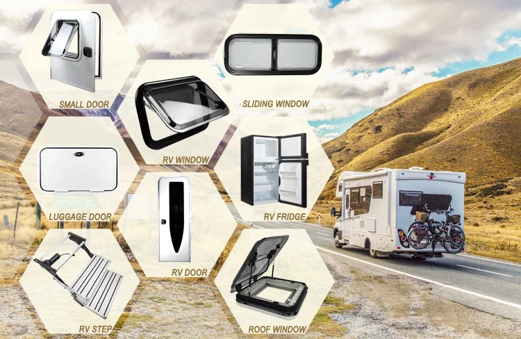 Right Angle Aluminium Alloy Tempered Glass Window for MPV ORV RV Motorhome Camper Caravan Trailer-RV Body Parts