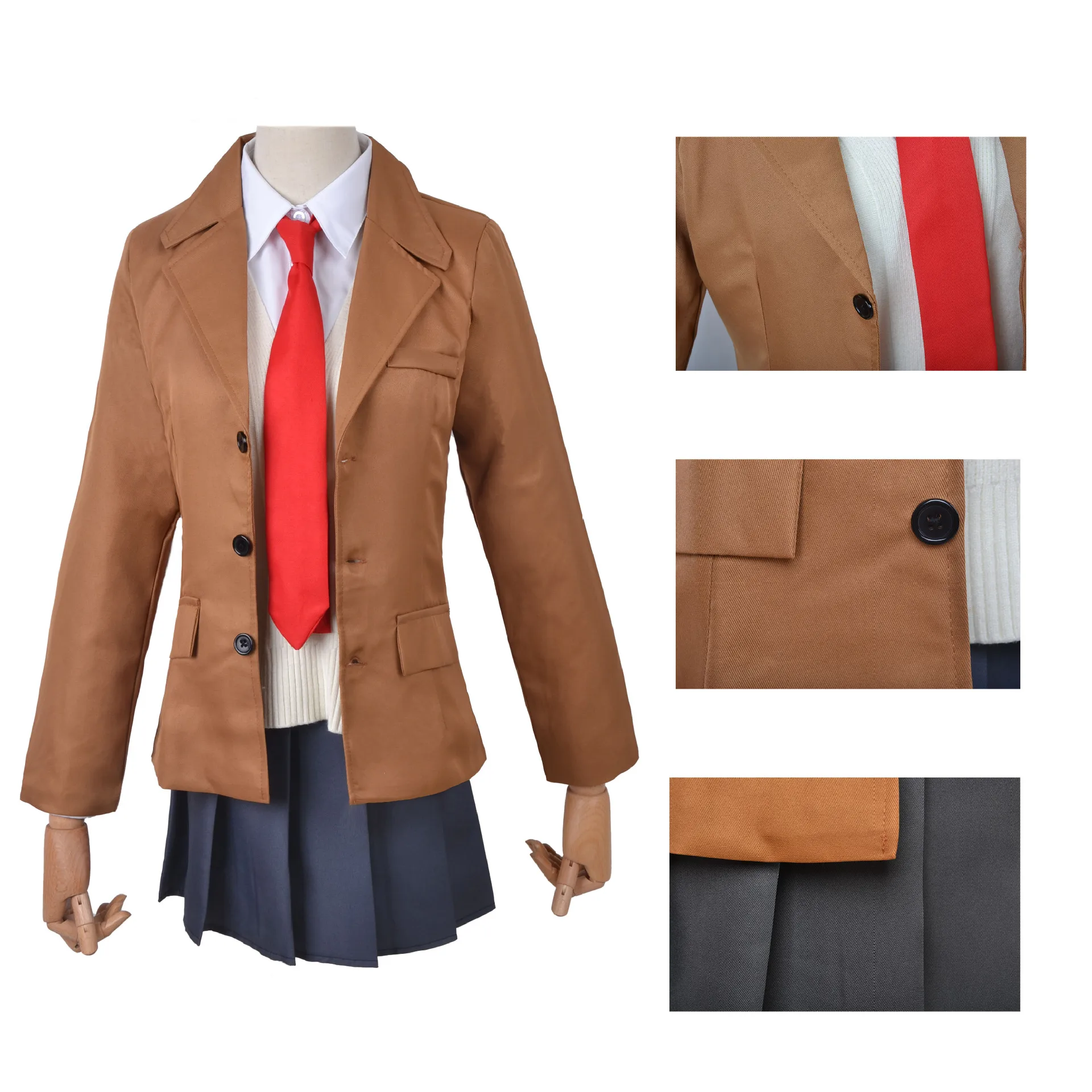 Anime Sakurajima Mai Azusagawa Sakuta Cosplay Costume Wig Halloween Sexy Bunny Uniform Set Aldult Woman Coat Sweater Shirt Skirt