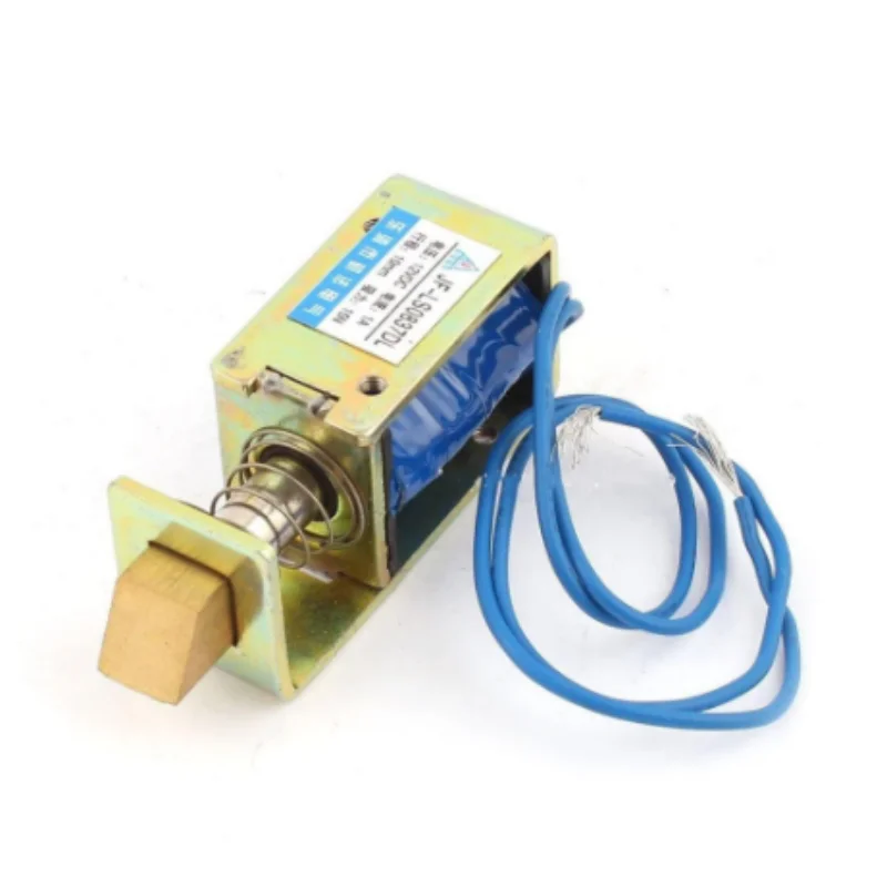 DC 12V/DC24V 1A 10mm Stroke 15N Holding Force Open Frame Push Type Solenoid Electromagnet JF-S0837DL