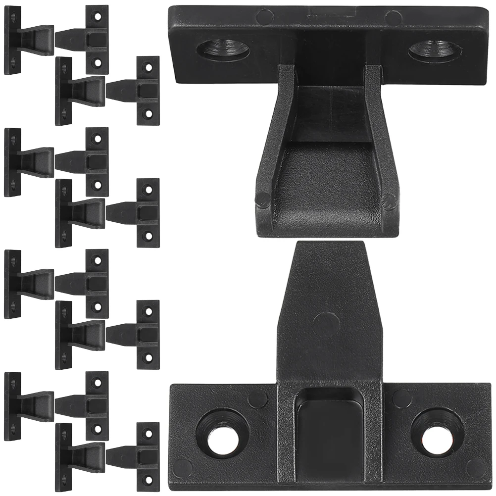 20 قطعة موصل زاوية الخزانة السوداء قوس مشترك سريع التركيب لتركيب خزانة الملابس مشبك الضغط على الأجهزة والأثاث المخفي