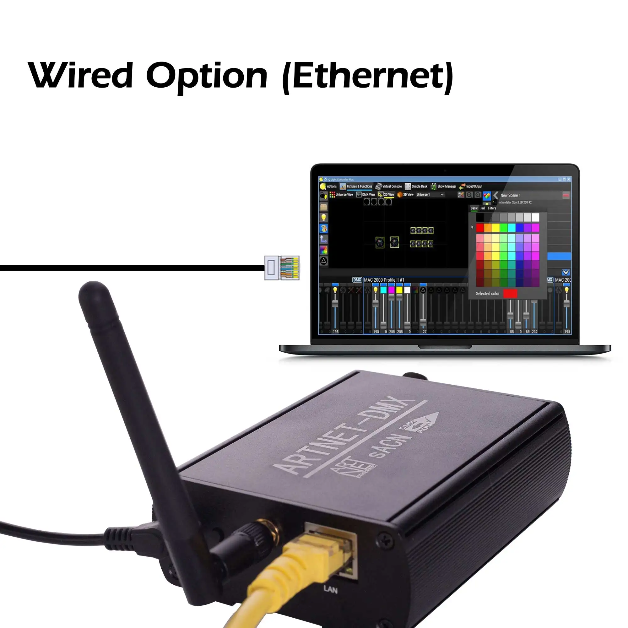 Imagem -03 - Pknight-wireless Wi-fi Dmx Easynode Box Controlador Dmx 512 com App Wi-fi-dmx Pro Usando o Protocolo Artnet e Sram One Universe 2.4g