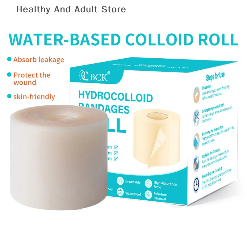 【HBA15】1 Roll Hydrocolloid Band Aid Dressings For Effective Wound Care Extra Thin Soft Waterproof Self-Adhesive Scar Cover Tape