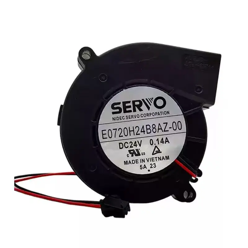Original For E0720H24B8AZ-00 24V 0.14A 7020 70mm 7cm 2Pin Dual Ball Bearing Quiet Inverter Turbo Centrifugal Blower Fan